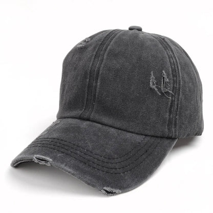 Washed Distressed Baseball Cap Women Men