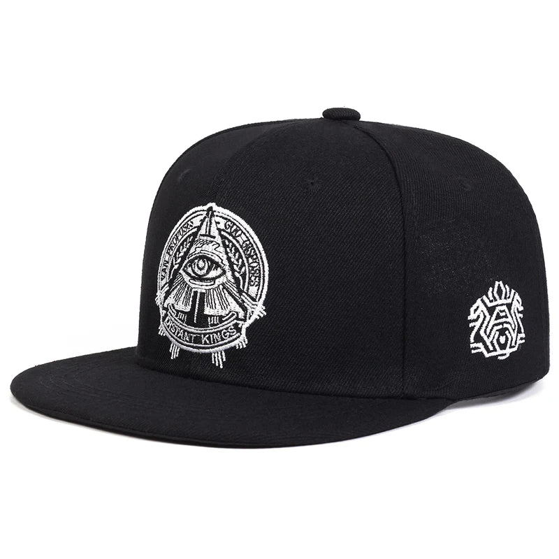 Eye of God Flat Edge Hat Mesh Hat Fashion Men's Street HipHop Hat Women's