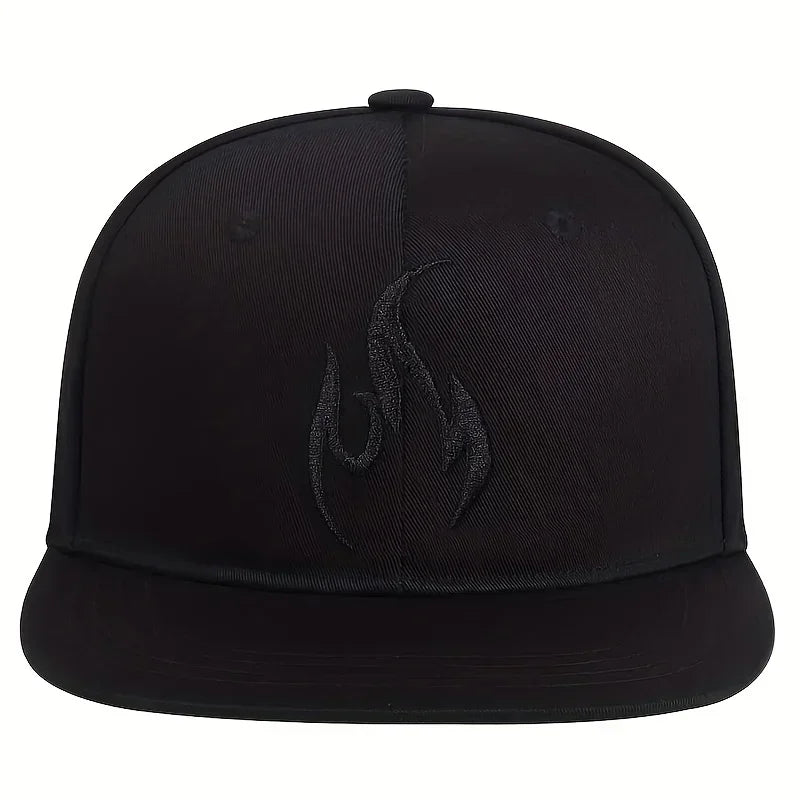 Unisex Flame Embroidery Hip-Hop Hats