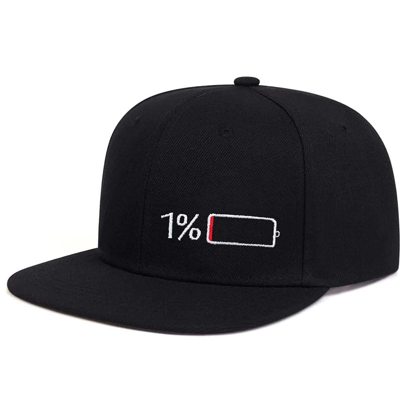 Unisex Battery Embroidery Hip-hop Hats Spring Autumn Outdoor Casual