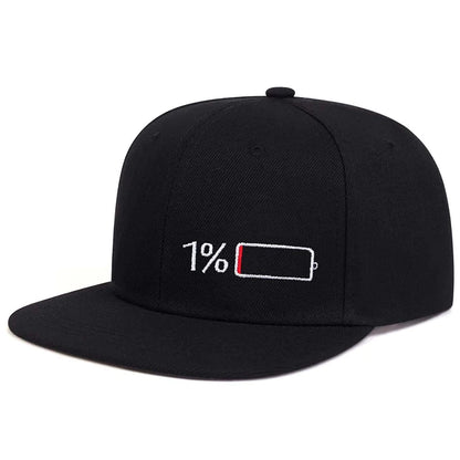 Unisex Battery Embroidery Hip-hop Hats Spring Autumn Outdoor Casual
