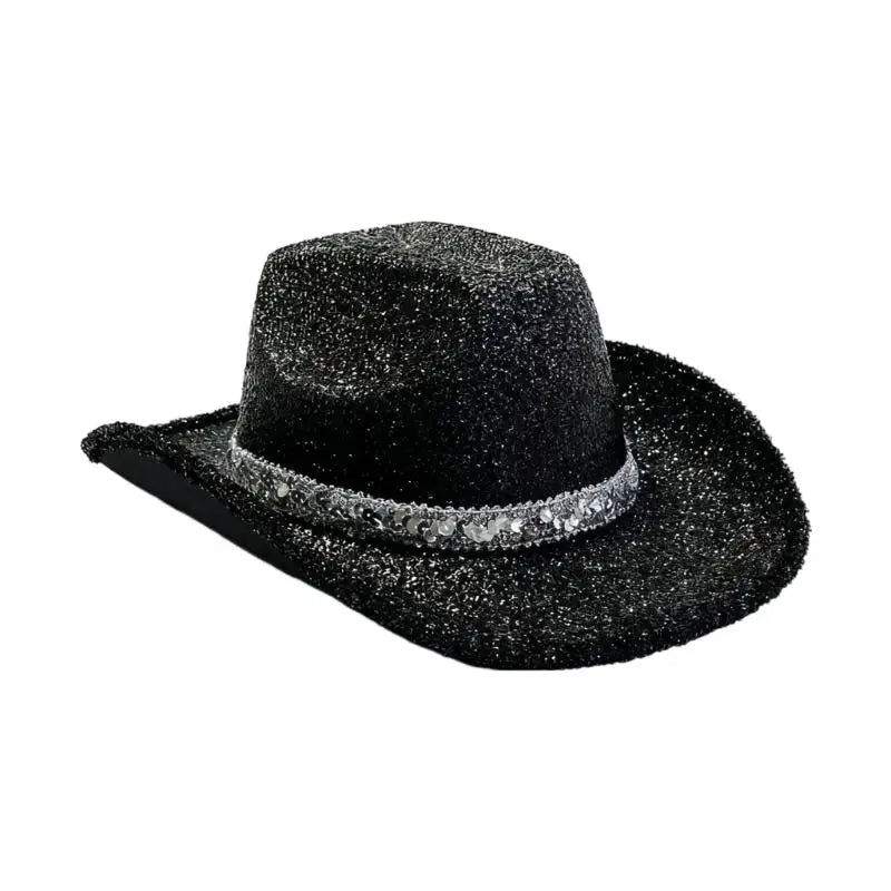 Trendy Glitter Powder Western Hat