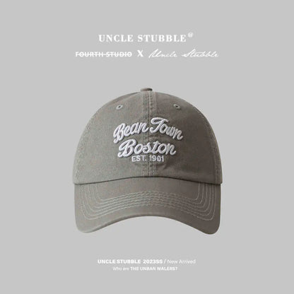 Vintage Letter Embroidery Baseball Hat for Women Men