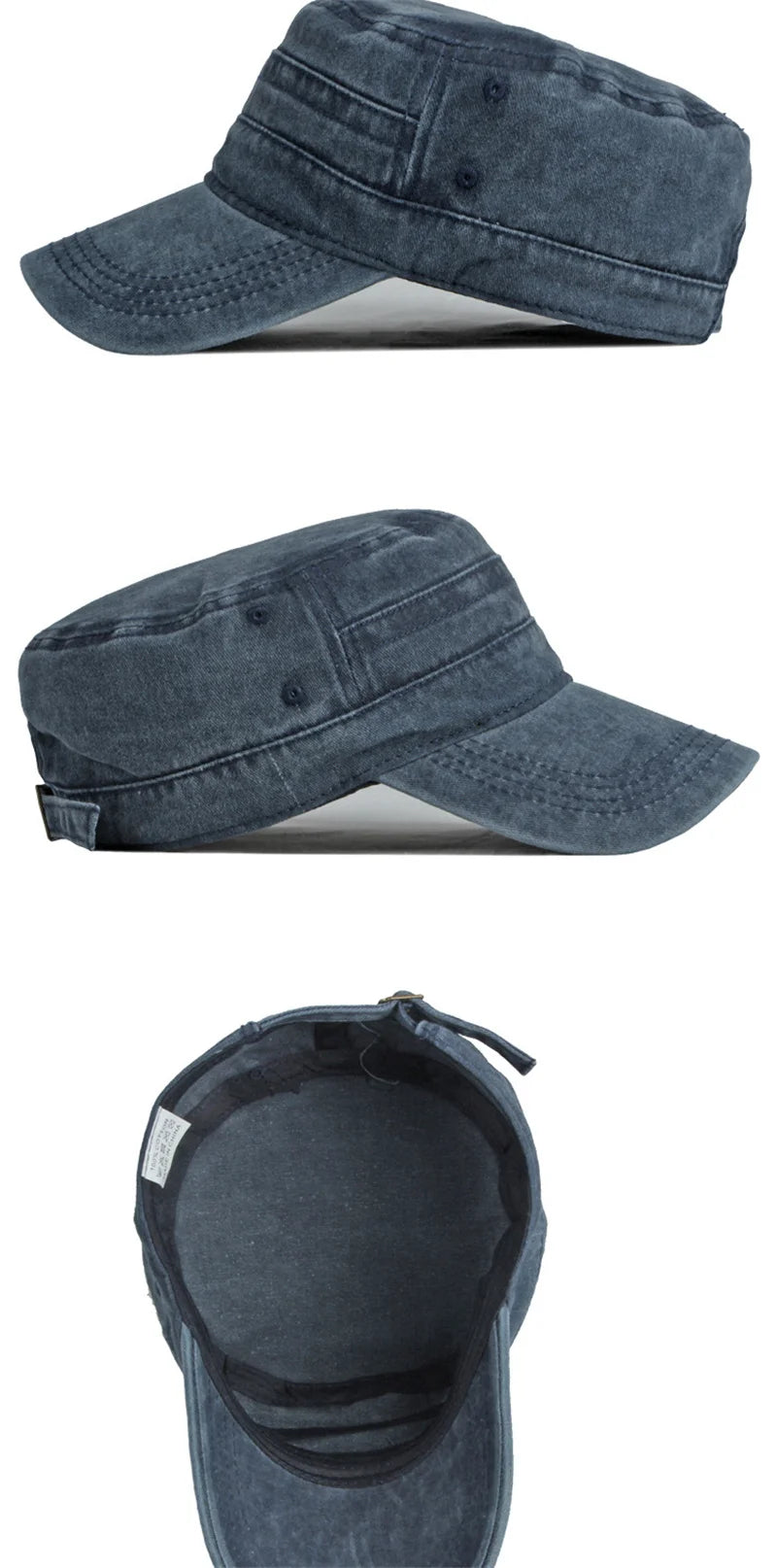 Spring Summer Short Brim Army Hat Men Women Outdoor Retro Washed Cotton