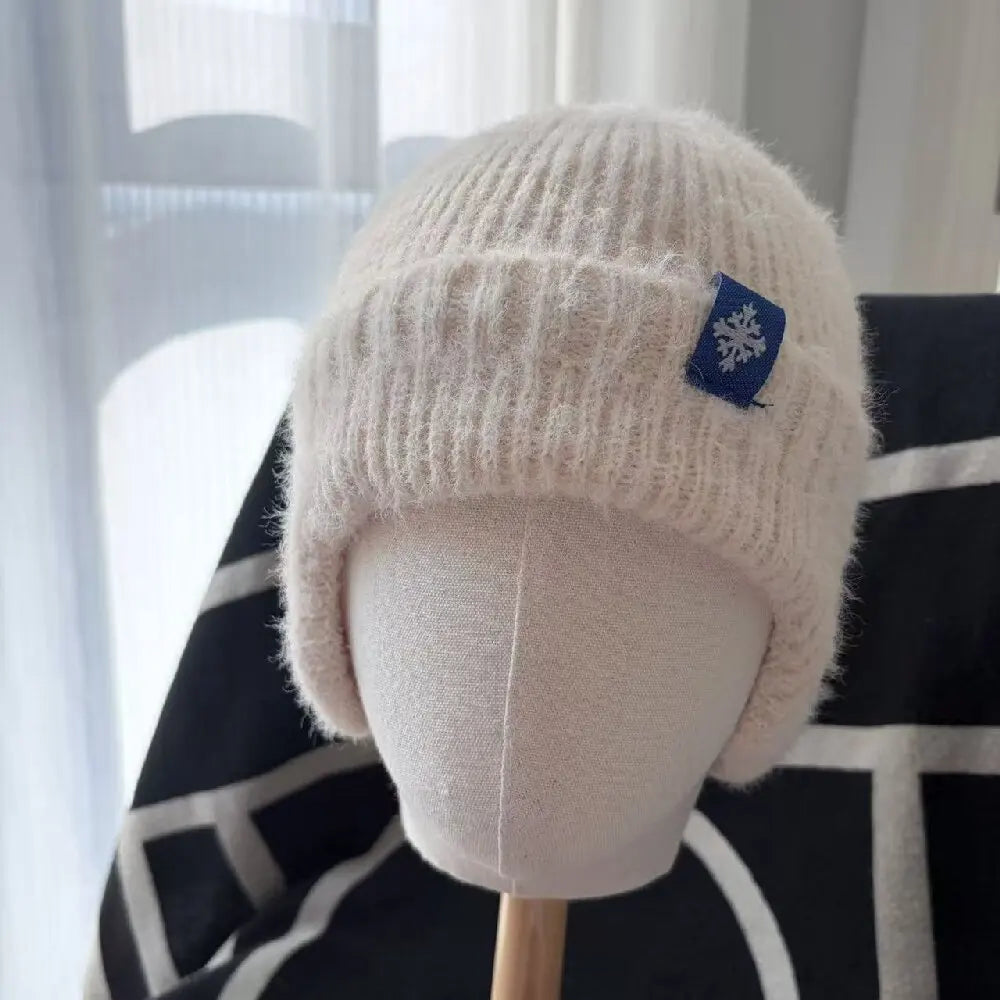 Pastel Color Fashion Faux Fur Knit Hat