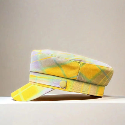 New Sweet Yellow Polyester-Cotton Captain Hat