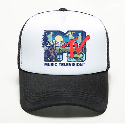 Rock Hip Hop Tv Hat Summer Unisex Baseball Cap Cryptid Music Featuring Bigfoot UFO Aliens Nessie Man Caps