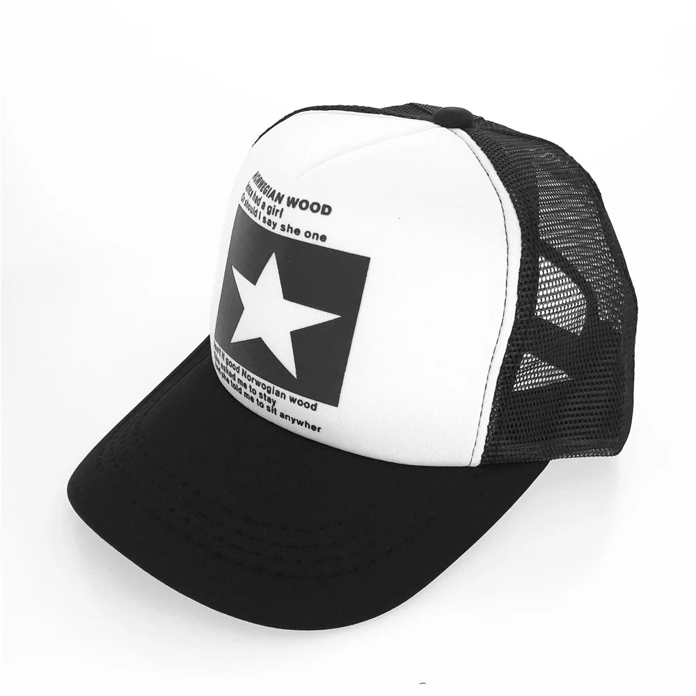 Fashion Baseball Cap Women Men Five Star Design