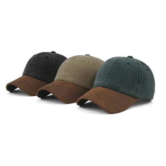 Washed Cotton Patchwork Baseball Cap