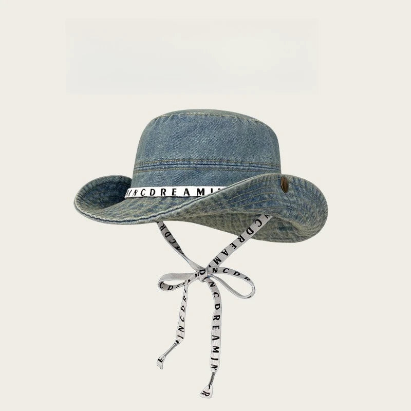 Waterproof Outdoor Flat Edge Sun Hat, Solid Color Bucket Hat