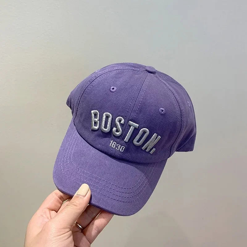 Solid Letter Kids Baseball Cap Embroidery Children Girls Boys Sun Hat