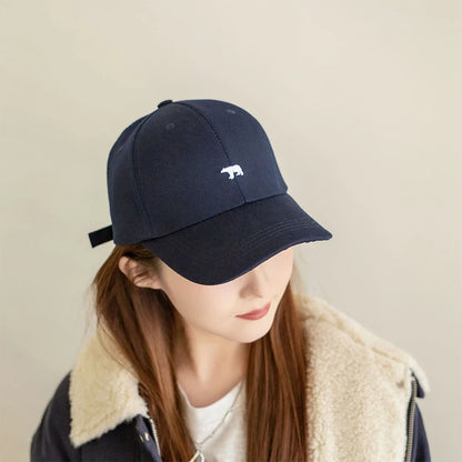 Baseball Cap New Spring Summer Solid Sunhat Embroidered Polar Bear Men Women