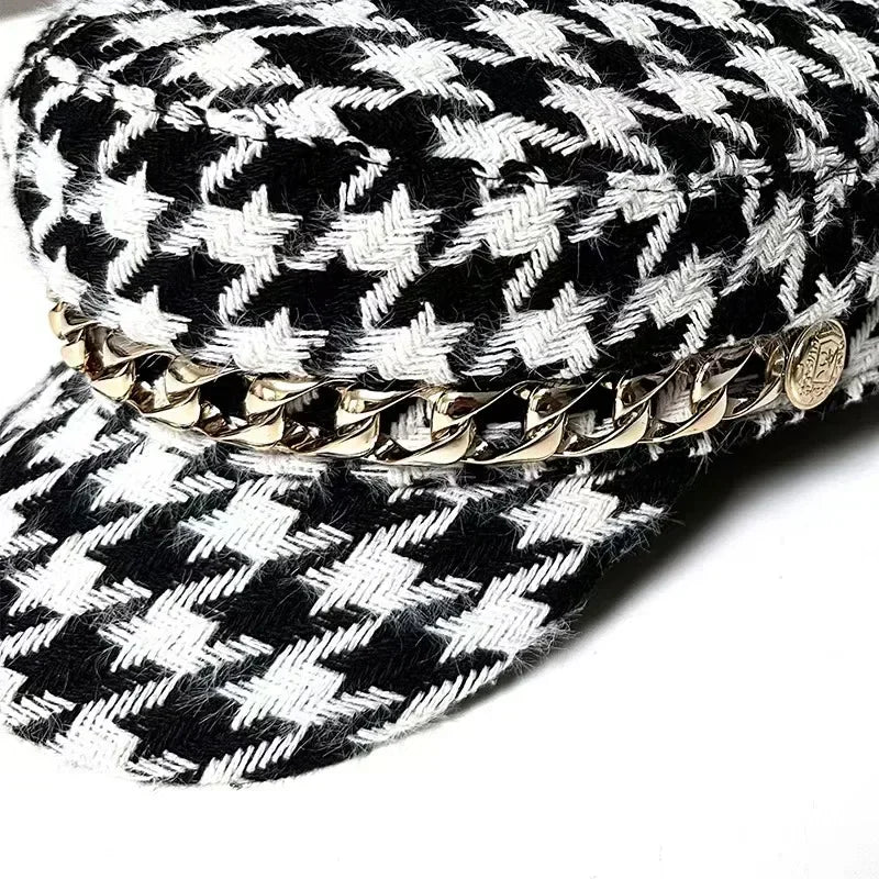 Panama Women's Checkered Baseball Cap
