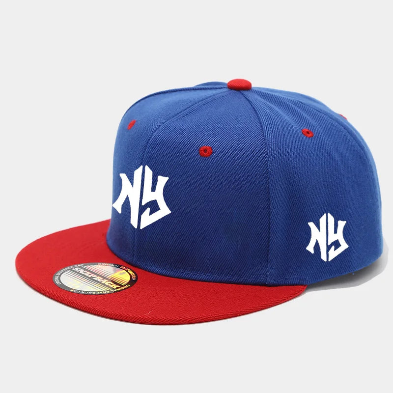 1PC Unisex Snapback Baseball Cap, Flat - Brim and Color - Blocked Hip - Hop Cap, Suitable for Both Men and Women