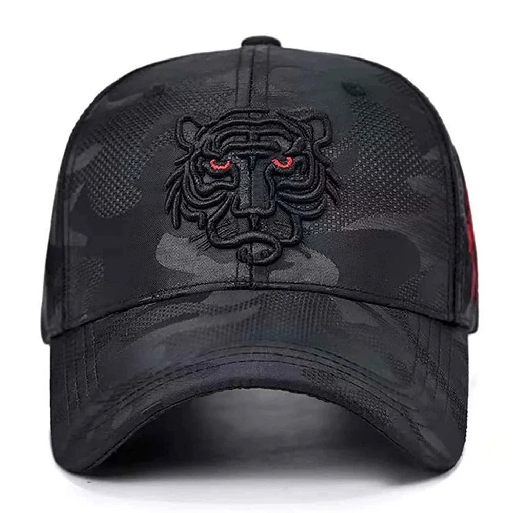 Embroidery Tiger Head Baseball Caps Unisex Adjustable