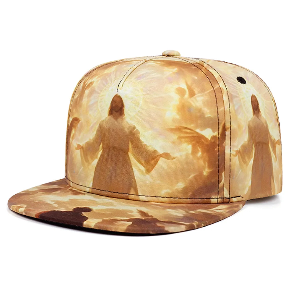 Printed Jesus Flat Edge Hat Trendy Creative Street Hip Hop Hat