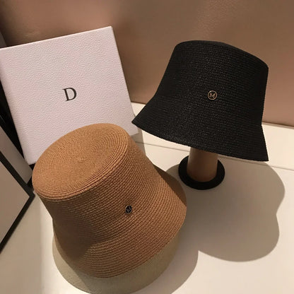 Sun Hat Women Luxury Simple Bucket Hats Panama