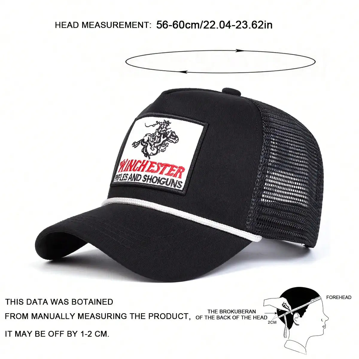 WINCHESTER RIFLES AND SHOTGUNS Truck Driver Cap Personalized Embroidered Letter Baseball Hat Streetwear Mesh Cap