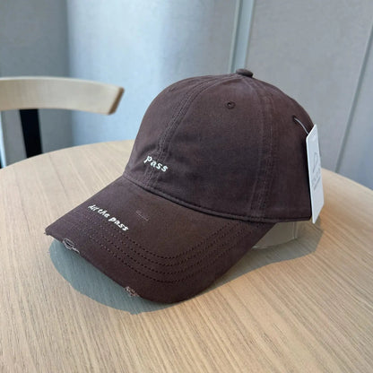 Letter Embroidered Baseball Cap For Women Spring Summer Outdoor Sunscreen Unisex Sports Casual Hat