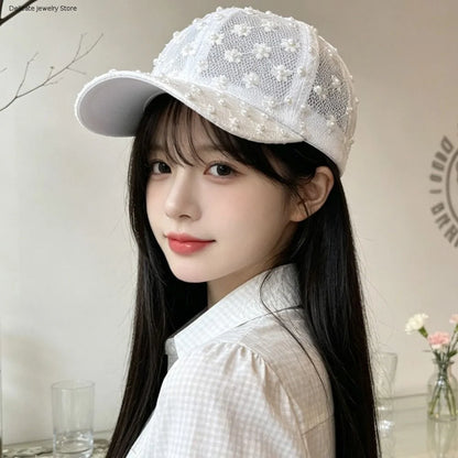 Fashion Embroidery Lace Baseball Cap Adjustable