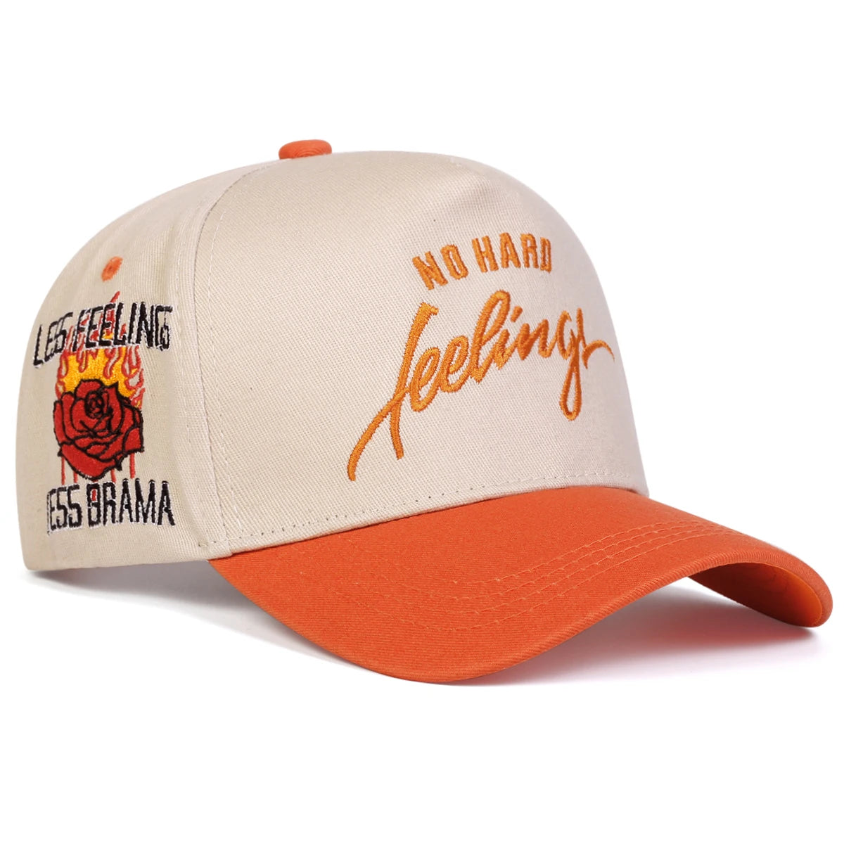 Unisex No Hard Embroidery Side Rose Baseball Caps Spring Autumn