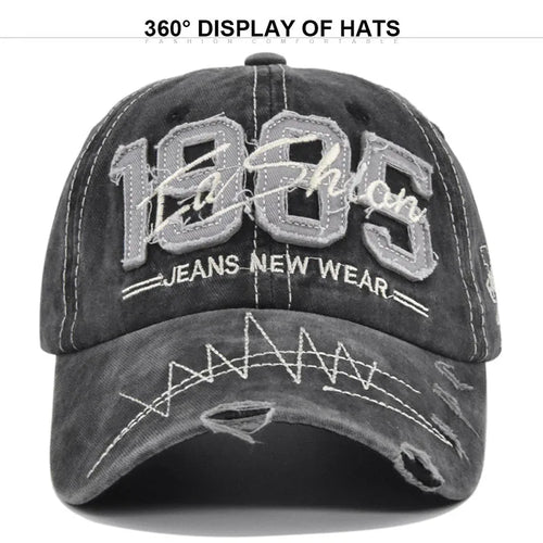 Vintage Baseball Cap Women Men 1985 Embroidery Hip Hop Snapback Hat