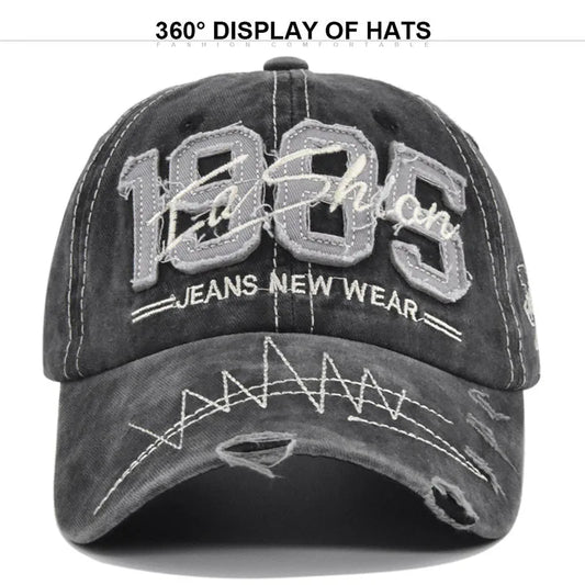 Vintage Baseball Cap Women Men 1985 Embroidery Hip Hop Snapback Hat