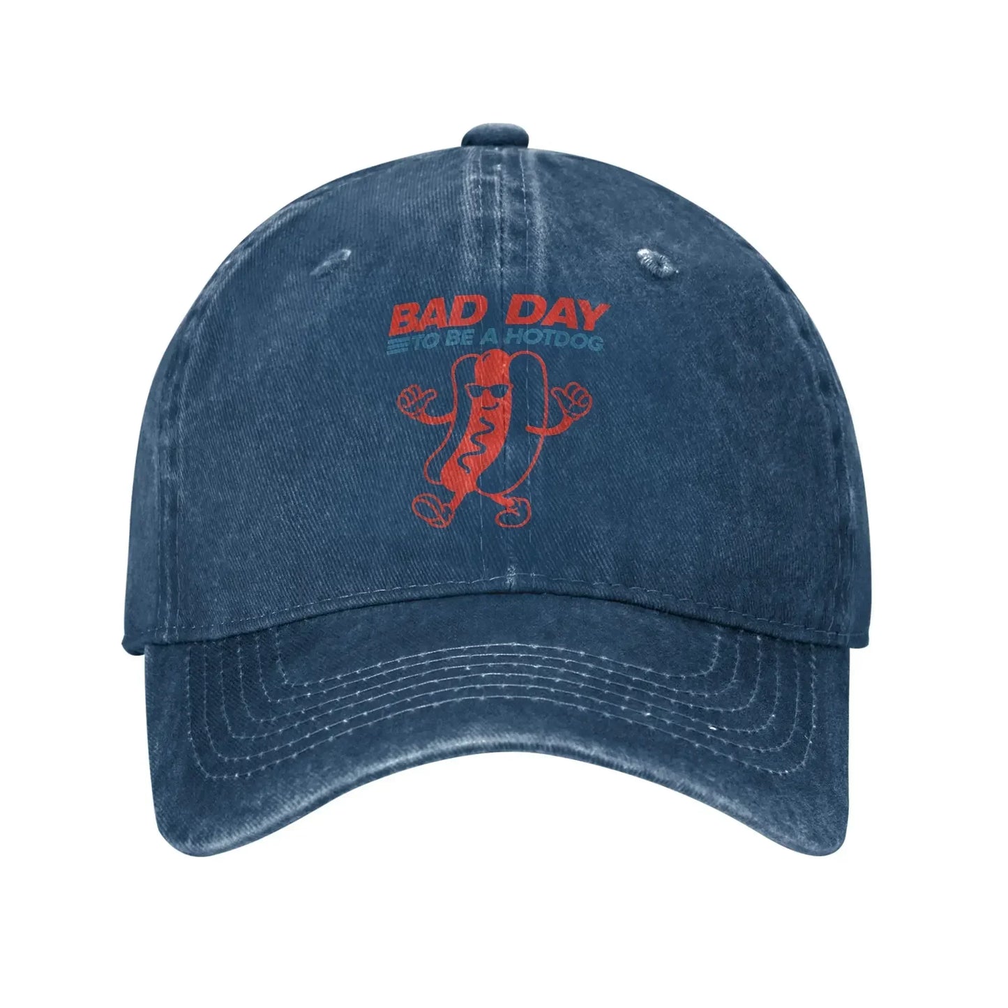 It's A Bad Day To Be A Hotdog Funny Hot Dog Casual Baseball Cap