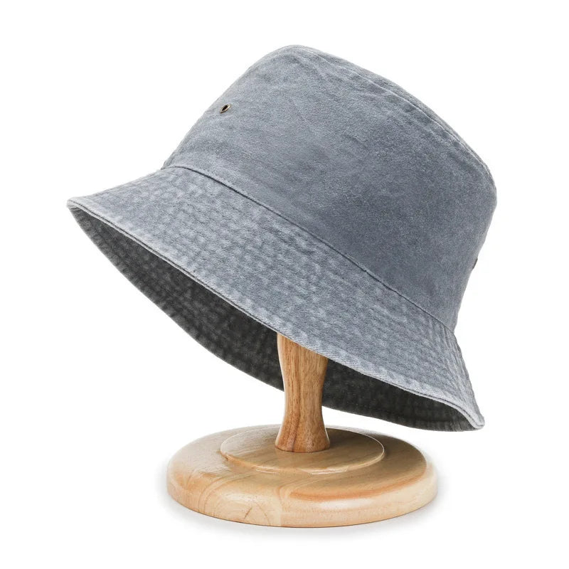 Popular Unisex Cotton Summer Washed Jeans Bucket Hat