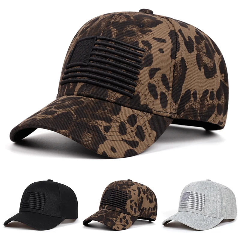 New Baseball Hat Embroidered US Flag Skateboard Hat Outdoor Daily Commuter Decorative Hat Sunshade Hat Unisex Hip Hop Hat
