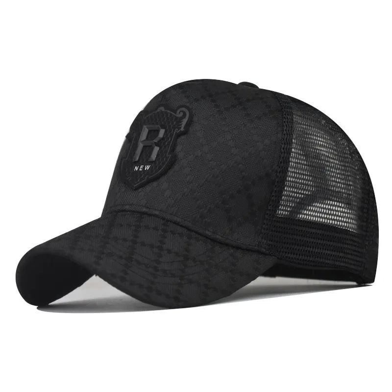 R Letter Icon Men's Baseball Cap for Male Summer