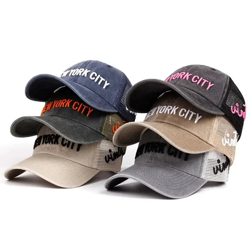 Unisex NY Letter Embroidery Snapback Baseball Caps Spring and Autumn