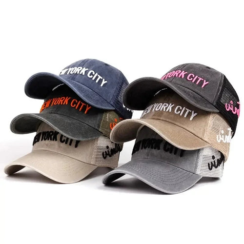 Unisex NY Letter Embroidery Snapback Baseball Caps Spring and Autumn
