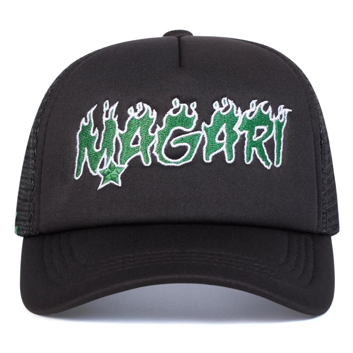 Unisex Magari Flame Embroidery Baseball Net Caps Spring and Summer