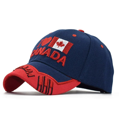 Colors Contrast Canada Embroidered Baseball Cap For Men Women
