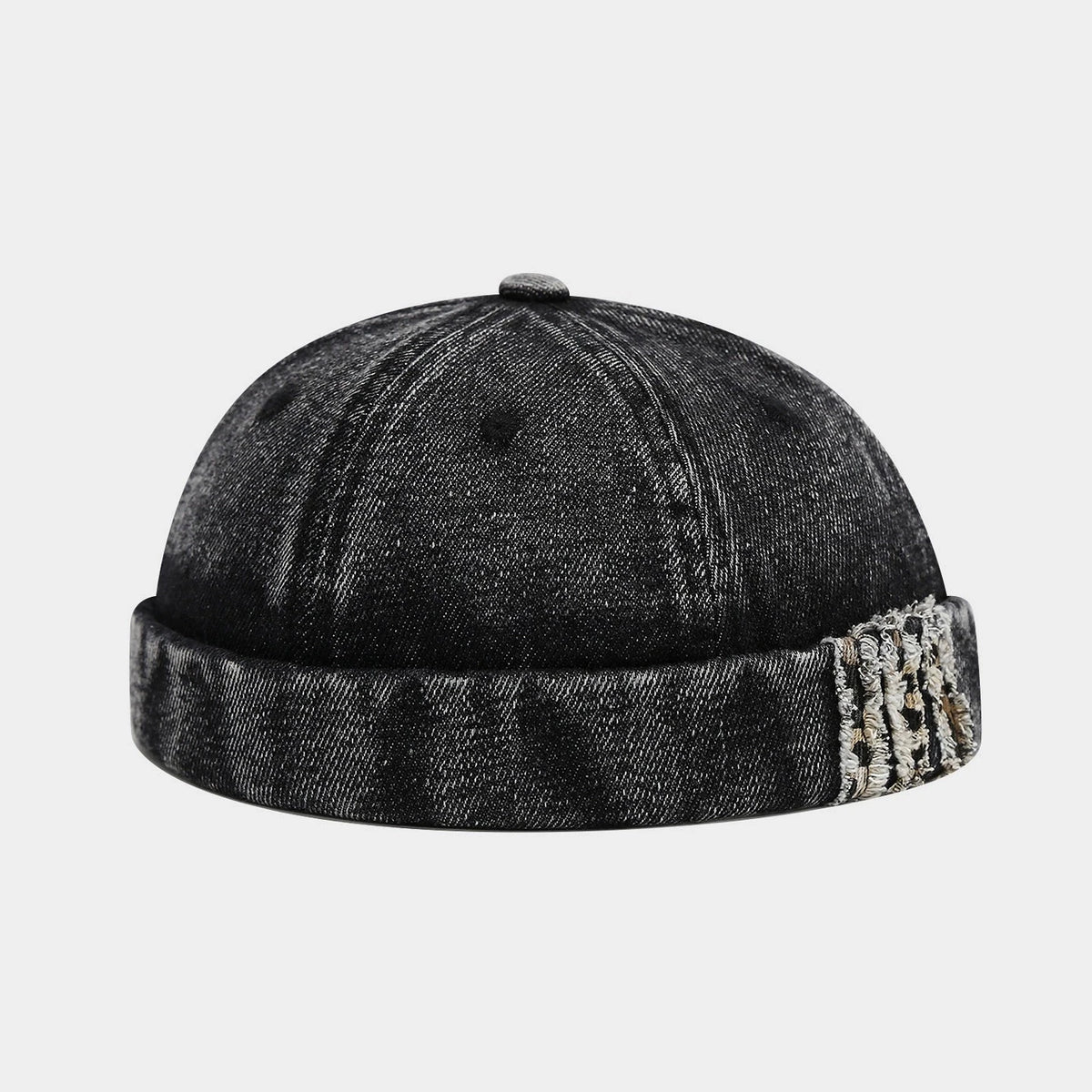 Worn-Out Denim Melon Hat