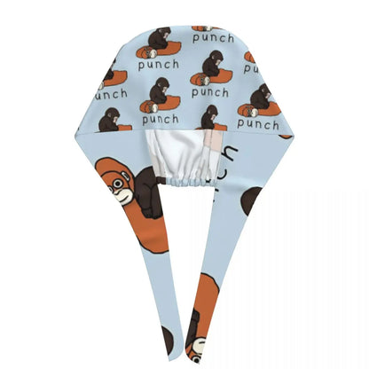 Nurse Hat Team Punch Funny Monkey Working Caps For Unisex Women