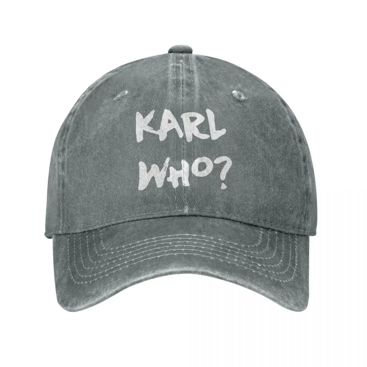 Vintage Karl Who Slogan Baseball Cap Unisex Style
