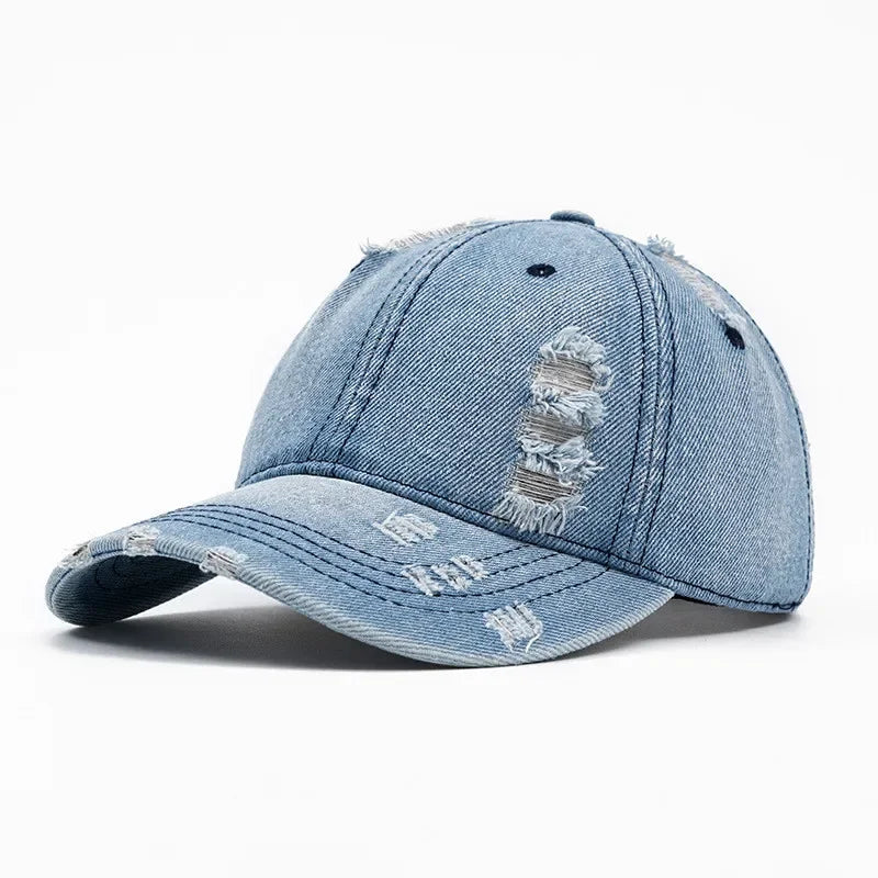 Four Seasons Denim Print Casquette Baseball Cap