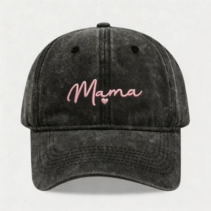 Fashion Washed Cotton Mama Heart Caps