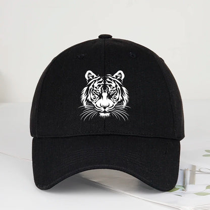 Tiger Head Print Baseball Cap Bold Vintage Wild Style Daily Commute Outdoor Hiking Camping Travel Perfect Gift