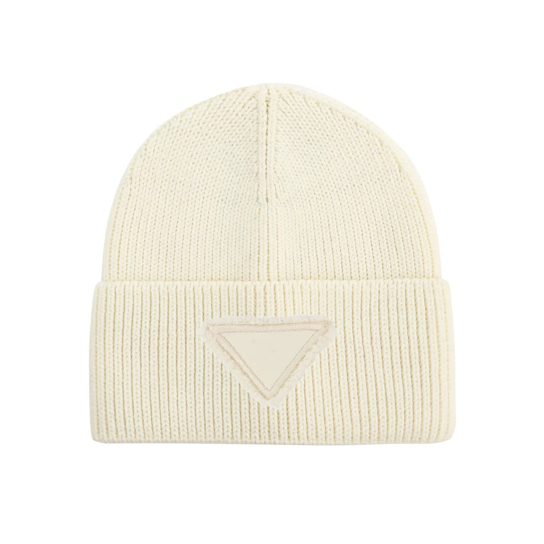Winter Cotton Knitted Beanies Leather Heart Outdoor Hat Children Hats
