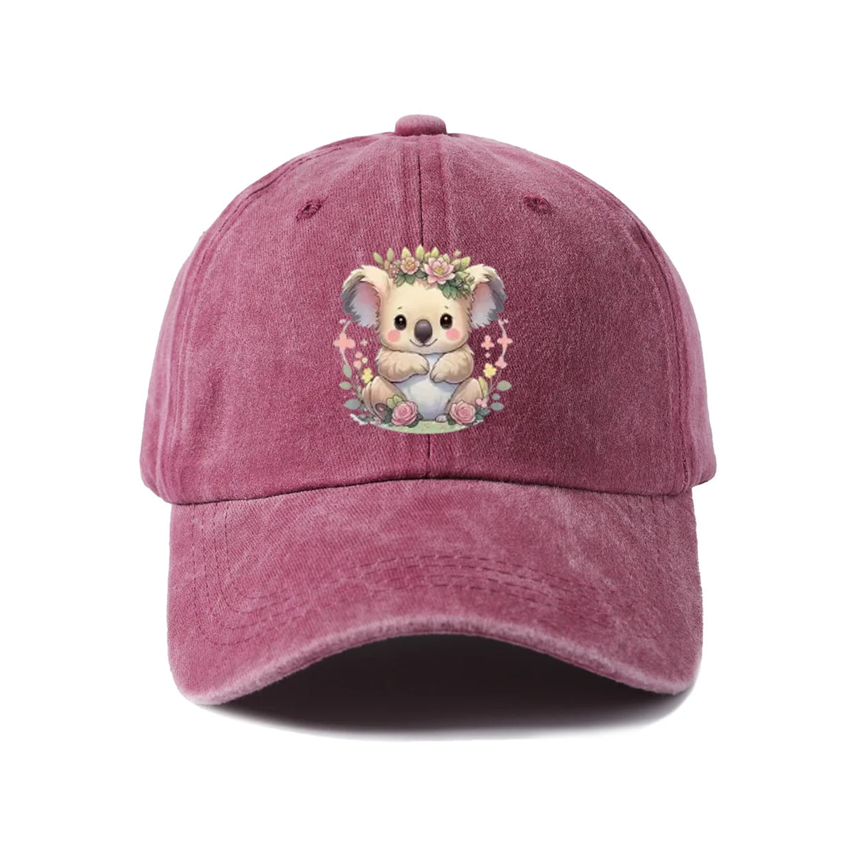 Cute Cartoon Animal Character Baseball Cap Vintage Washed Adjustable Unisex Dad Hat Everyday Gift