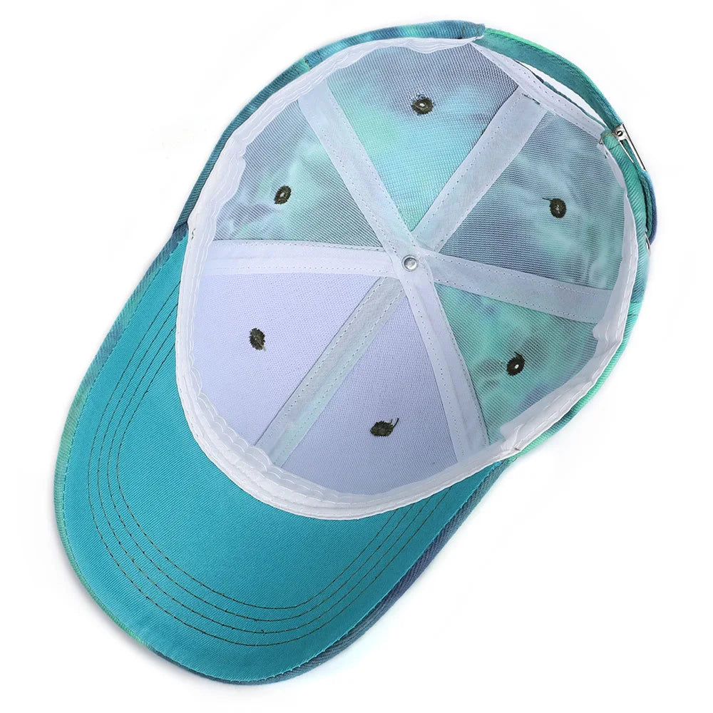 Tie-dye Baseball Cap Unisex Hat Outdoor Sports Shade Golf Cap