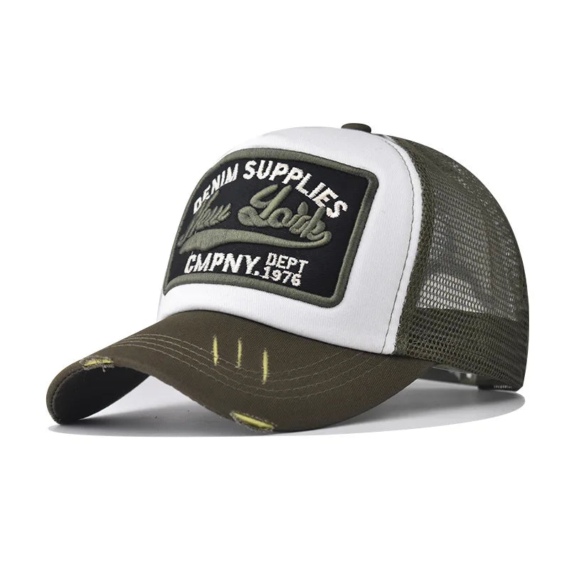 Streetwear Letter Embroidery Mesh Dad Baseball Cap