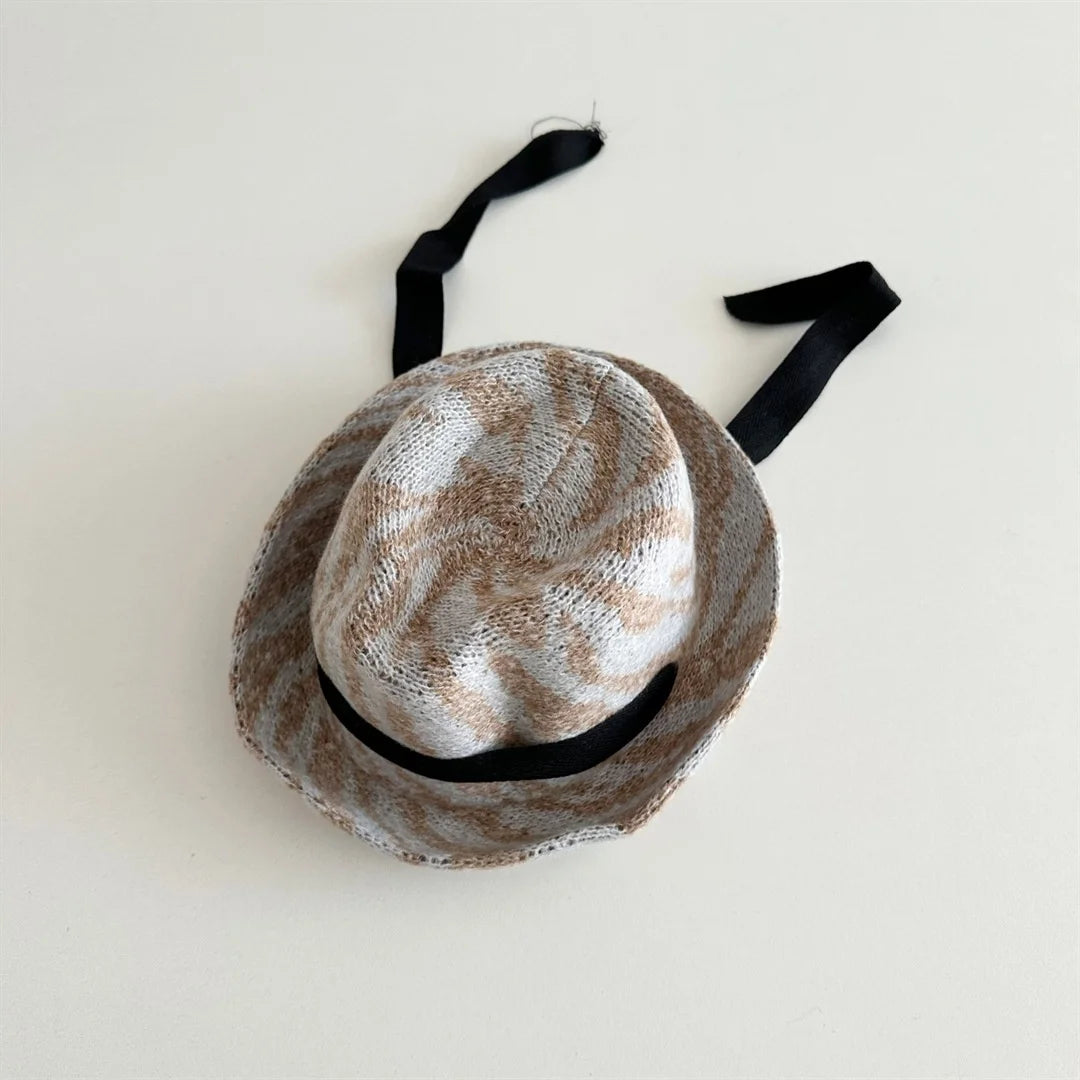 2026 Autumn Children Jazz Hat Fedora Style Zebra Stripe Print Hat