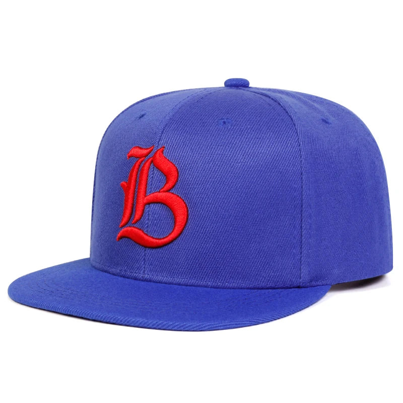 Flat brimmed Hat IB Embroidered Street Hip Hop Hat