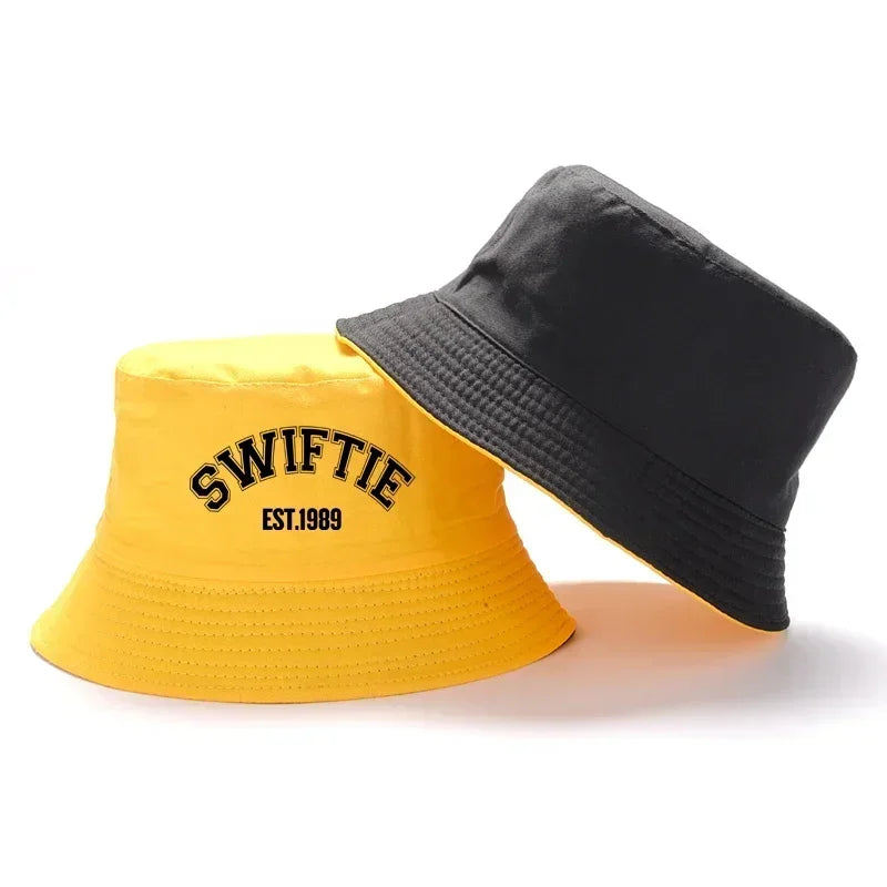 Wholesale Hot Sale Bucket Hat Print 1989 Summer Cotton Sun Beach Hat