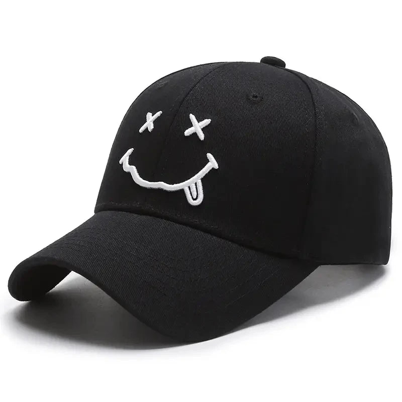 Men Women Smile Face Embroidery Baseball Caps Cotton Snapback hats
