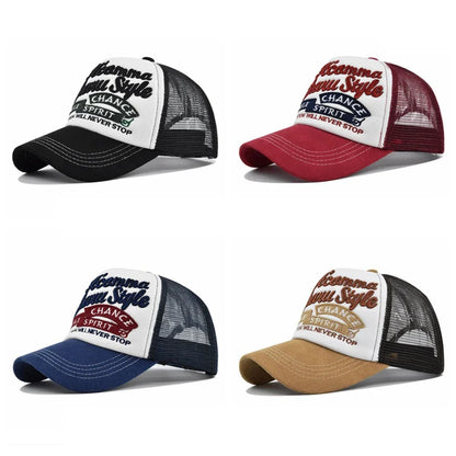Outdoor Letter Three-Dimensional Embroidered Cotton Baseball Cap